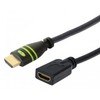 Adaptec TECHLY HDMI didelės spartos prailginimo kabelis, 1 m, juodas, su Ethernet 4K 30Hz 19 kontaktų HDMI kištuku ir 19 kontaktų HDMI kištuku, su auksiniais kontaktais