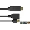Good Connections Adapteris AV Alcasa Alcasa HDMI-AD22 kabelio adapteris 0,3 m HDMI Type A (Standartinis) DisplayPort Juodas