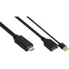 Good Connections Adapteris AV Alcasa Alcasa HDMI-AD22 kabelio adapteris 0,3 m HDMI Type A (Standartinis) DisplayPort Juodas