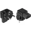GoodConnections Adapteris AV Alcasa Alcasa PA-0133S maitinimo kištuko adapteris Type E/F hibridas C13 Juodas