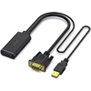 Book On Demand BENFEI adapter VGA to HDMI 1080P with audio juodas