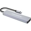 Adapteris AV Conceptronic CONCEPTRONIC Dock USB-C->HDMI,USB3.0,100WPD 7-in-1 0.25m gr