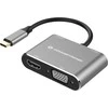 Adapteris AV Conceptronic CONCEPTRONIC Dock USB-C->HDMI,VGA,USB3.0,100WPD 0.15m gr