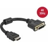 Delock adapteris HDMI kištukinis į DVI 24+5 moteriškas 4K 30 Hz 20 cm