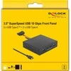 Adapteris AV Delock DeLOCK 64057, SATA, USB 3.2 Gen 2 (3.1 Gen 2), USB Type-C, Vyriškas, viso aukščio / viso ilgio, SATA 15 kontaktų, Juodas