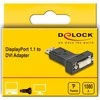 Delock Adapteris DisplayPort 1.1 pasyvioji juoda DVI moteriška