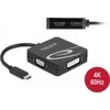 Delock USB Type-C™ adapteris, skirtas VGA, DVI, HDMI arba DisplayPort monitoriui