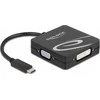 Delock USB Type-C™ adapteris, skirtas VGA, DVI, HDMI arba DisplayPort monitoriui