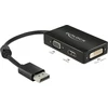 DeLOCK 0.16m DisplayPort/VGA+HDMI+DVI Juodas