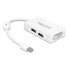 DELOCK Adapteris mini Displayport 1.1 kištukas > Displayport / HDMI / DVI lizdas pasyvus baltas