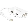Adapteris AV Delock DisplayPort Mini – HDMI – D-Sub (VGA) juodas (65553)