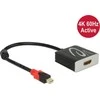 DELOCK Adapteris mini Displayport 1.2 male > HDMI moteriškas 4K 60 Hz aktyvus