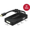 Adapteris AV Delock DisplayPort mini – HDMI – VGA – DVI kištukas (62073)