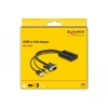 „DeLOCK“ HDMI į VGA adapteris su garsu, 25 cm, 0,25 m, HDMI A tipo (standartinis), VGA (D-Sub) + 3,5 mm + USB A tipo, lizdas, kištukas, tiesus