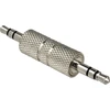 ADAPTERIS MINIJACK 3.5MM(M) 3PIN->MINIJACK 3.5MM(M) 3PIN Sidabrinis METALOWA OBUDOWA DELOCK