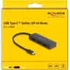 Adapteris AV Delock USB-C > 3x HDMI Splitter MST 4K 60Hz (juodas, 15cm)