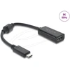 Adapteris AV Delock USB Type-C Adapteris do HDMI (DP Alt Mode) 8K 60 Hz su HDR i HDCP juoda