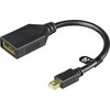 Deltacoimp DELTACO adapteris, Mini DisplayPort 20 kontaktų - DisplayPort 20 kontaktų, Ultra HD 30Hz, 0,2m, juodas / MDP-DP1