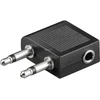 Adapteris AV Goobay Jack 3.5 mm – Jack 3.5 mm x2 juodas (61004)