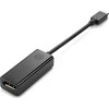 AV adapteris HP USB-C-zu-DP adapteris išorinė USB vaizdo plokštė juoda