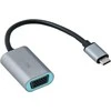 I-tec Metal C31METALVGA60HZ vaizdo kabelio adapteris 0,15 m C tipo USB VGA (D-Sub) Pilka