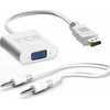 Adapteris AV Inca HDMI - D-Sub (VGA) balta (IHTVJ-7TB)