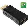 „InLine DisplayPort“ adapteris, „DisplayPort“ kištukas su HDMI lizdu, 4K2K, su garsu, juodas
