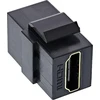 Adapteris AV InLine® HDMI Keystone Snap-In modulis, 4K/60Hz, HDMI AF/AF juodas
