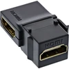 Juodas HDMI Keystone kampinis adapteris