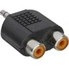 Intos InLine 2 x RCA lizdas - 3,5 mm vyriškas adapteris