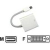 JJ Computer DisplayPort Mini – DVI-D AV adapteris baltas (AVC 127-0,1M)