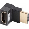 LANBERG adapter HDMI - HDMI M/F 8K kątowy góra aliuminio sidabrinė
