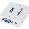 Adapteris AV LechPol HDMI - D-Sub (VGA) + lizdas 3,5 mm baltas (KOM0846)