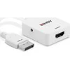 Adapteris - LINDY HDMI 18G į DisplayPort 1.2 Konverteris, 3840x2160@60Hz, Baltas