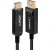 Lindy DisplayPort į HDMI laido jungtys su Source ir Display žymomis