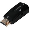AV adapteris LogiLink HDMI - D-Sub (VGA) + Jack 3.5mm juodas (CV0107)