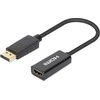 Manhattan Ekranas port Adapteris, Active DP-Male/HDMI-Female, 4K@60Hz, Juodas, 153713