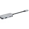 Adapteris AV Manhattan MANHATTAN USB-C į HDMI 3-in-1 prijungimo keitiklis USB 3.2 Type-C Vyriškas į HDMI 4K60Hz USB-A 5 Gbit/s ir USB-C maitinimo tiekimas 100W