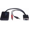 AV adapteris MicroConnect D-sub (VGA) - HDMI + USB-A + lizdas 3,5 mm juoda (MONGDMI)