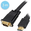 Adapteris AV Reagle HDMI na VGA 3M FULL HD D-SUB Płaski Przewód Adapteris 1080p