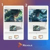 Adapteris AV Reagle Kabelis HDMI na VGA 2M FULL HD D-SUB Płaski Przewód Adapteris 1080p (RHVG200S)