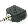 AV Brancher adapteris, Garso, Jack (3,5mm) 2x F-Jack (3,5mm) M, 0, stereo, juoda