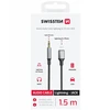 AV adapteris „Swissten Audio“ tekstilinis „Lightning“ - 3,5 mm lizdo kabelis 1,5 m