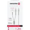 Swissten 2in1 belaidis įkroviklis, skirtas Apple Watch ir USB-C / USB-C / 1,2 m