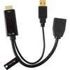 AV adapteris Techly HDMI - DisplayPort + USB - A juoda (ICOC HDMI-DP12A)
