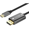 Adapteris AV Techly Kablowy ICOC USBC-DP8-18 1,8 m USB Type-C DisplayPort Juodas, Sidabrinis