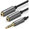 UGREEN ausinių skirstytuvas 3.5 mm - Tamsiai pilkas
