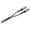 UNITEK USB-C garso ir PD įkrovimo adapteris 15 cm