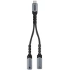 UNITEK USB-C garso ir PD įkrovimo adapteris 15 cm