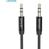 USAMS Adapteris audio jack 3,5m - 3,5m 1m juodos spalvos YP101 (YP-01)